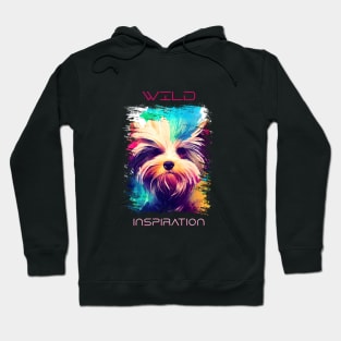 Yorkshire Terrier Dog Wild Nature Animal Colors Art Painting Hoodie